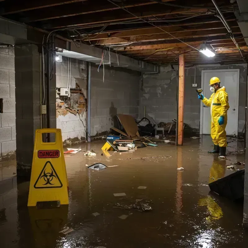 Flooded Basement Electrical Hazard in Hopkins County, TX Property